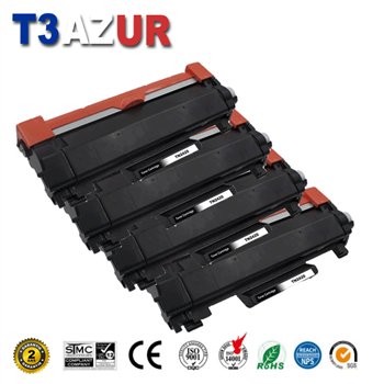 TN2420 - Lot de 3 Toners compatible Brother TN2420/ TN2410 - 3 000 pages