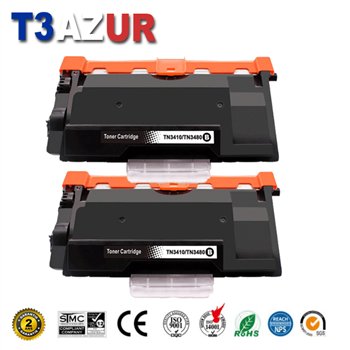 Lot de 2 Toners compatibles Brother TN3430/ TN3480 - 8 000 pages