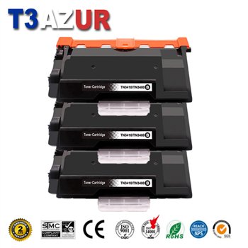 Lot de 3 Toners compatibles Brother TN3430/ TN3480 - 8 000 pages