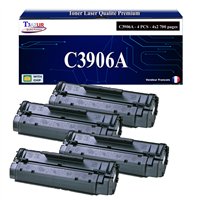 Lot de 4 Toners compatibles HP C3906A (06A) - 2 700 pages