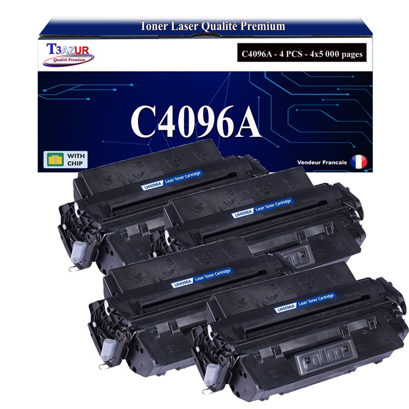 Lot de 4 Toners compatibles HP C4096A (96A) / EP32 - 5 000 pages
