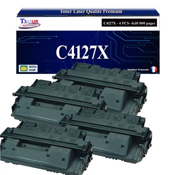 4x Toner compatible HP C4127X/C4127A/C8061X (27X/27A/61X) / Canon EP52 (3839A003) - 10 000 pages