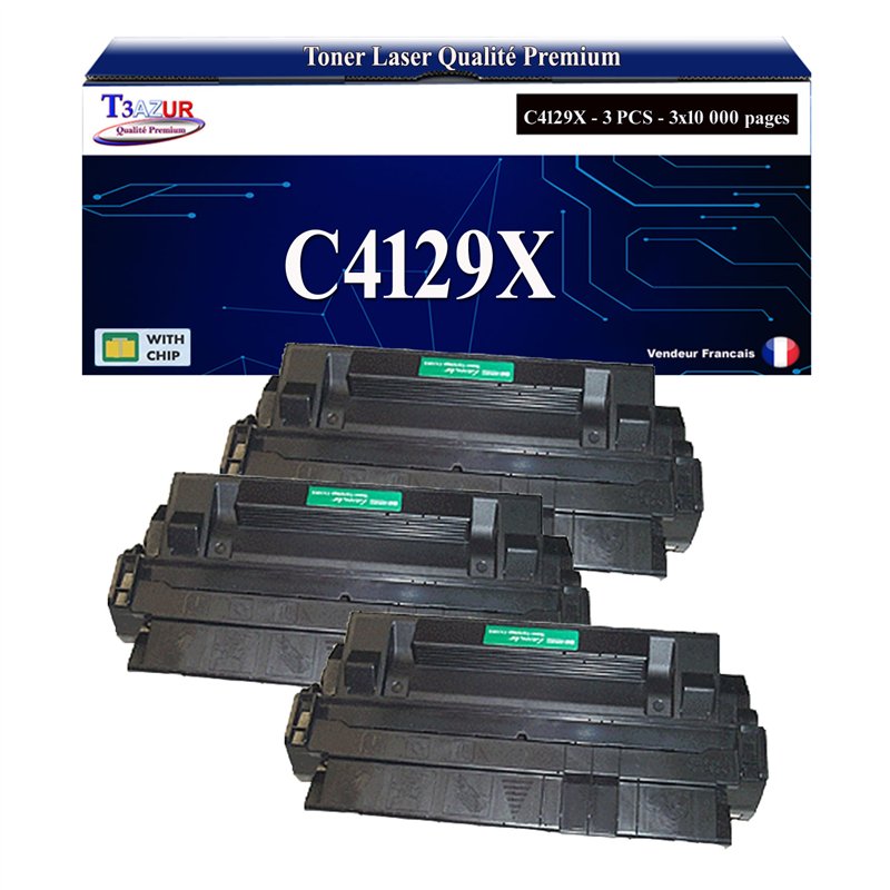 3x Toners compatibles avec HP C4129X (29X) - 10 000 pages 3x Toners compatibles avec HP C4129X (29X) - 10 000 pages
