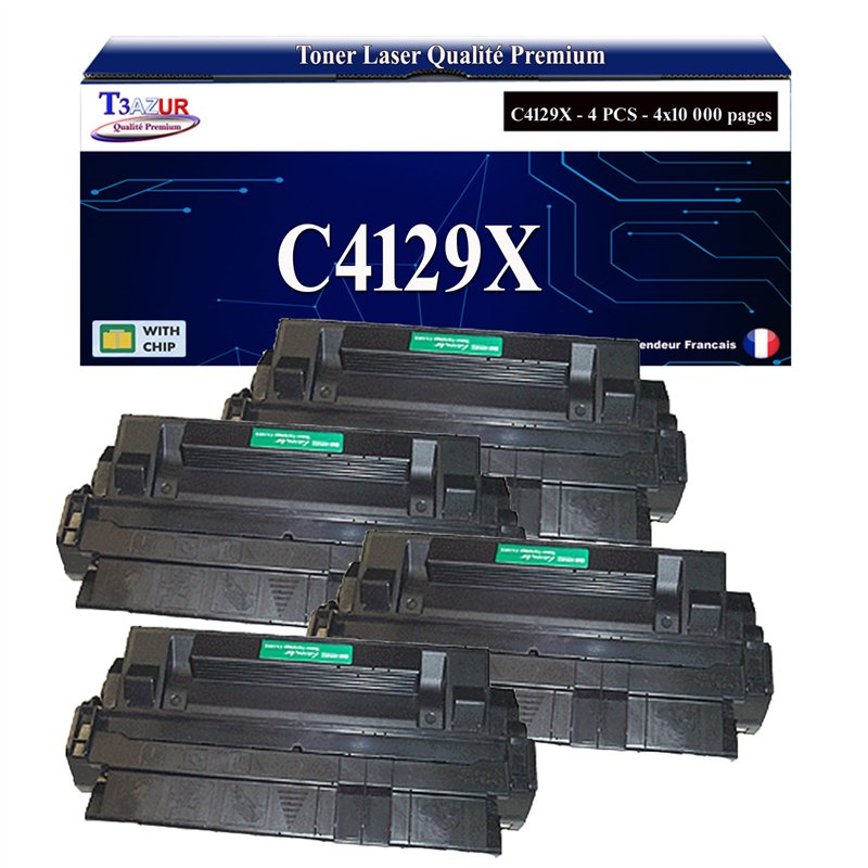 4x Toners compatibles avec HP C4129X (29X) - 10 000 pages 4x Toners compatibles avec HP C4129X (29X) - 10 000 pages