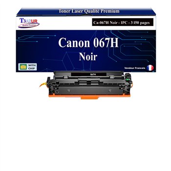 Toner compatible avec Canon 067H (5106C002/5102C002) Noir - 3 150 pages