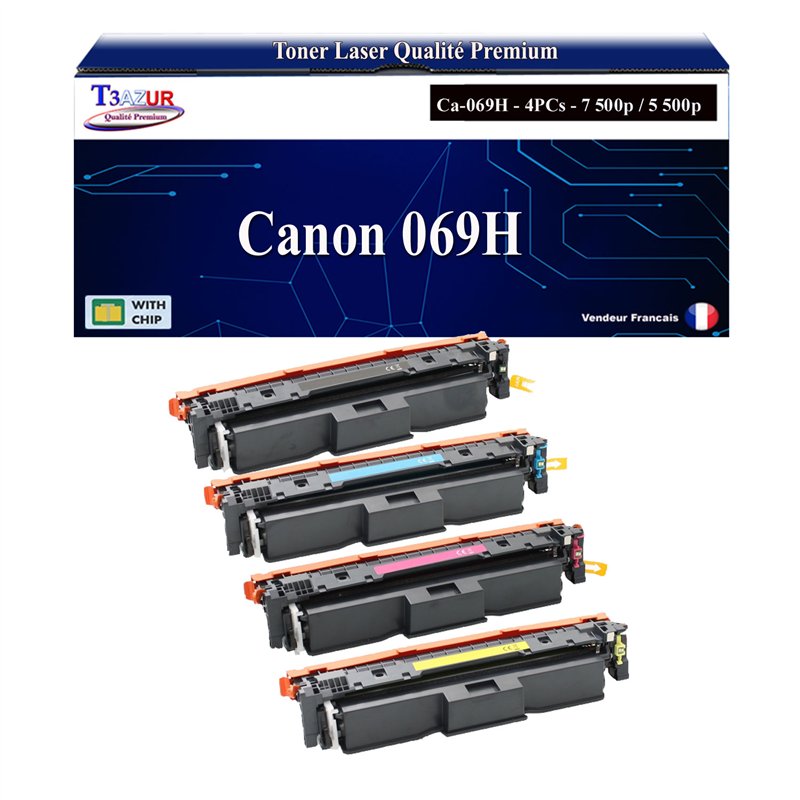 Lot de 4 Toners compatibles avec Canon 069H