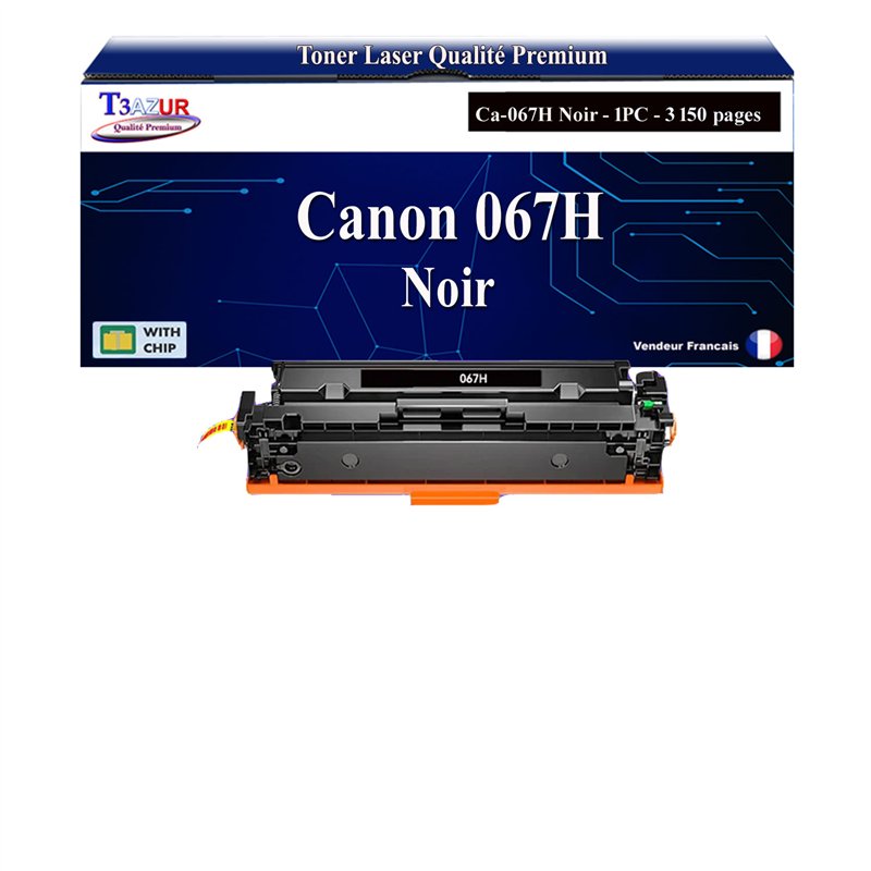 Toner compatible avec Canon 067H (5106C002/5102C002) Noir - 3 150 pages