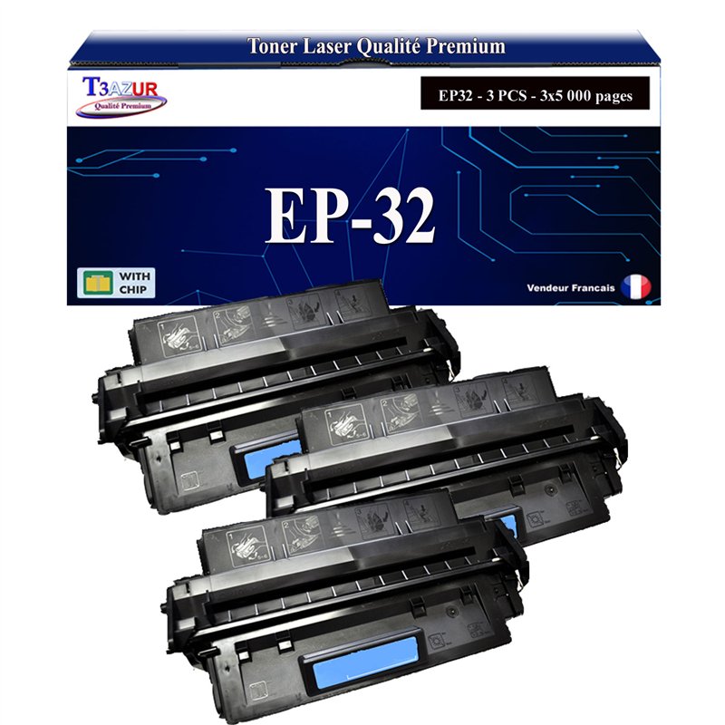 3x Toners compatibles Canon EP32 (1561A003) - 5 000 pages 3x Toners compatibles Canon EP32 (1561A003) - 5 000 pages