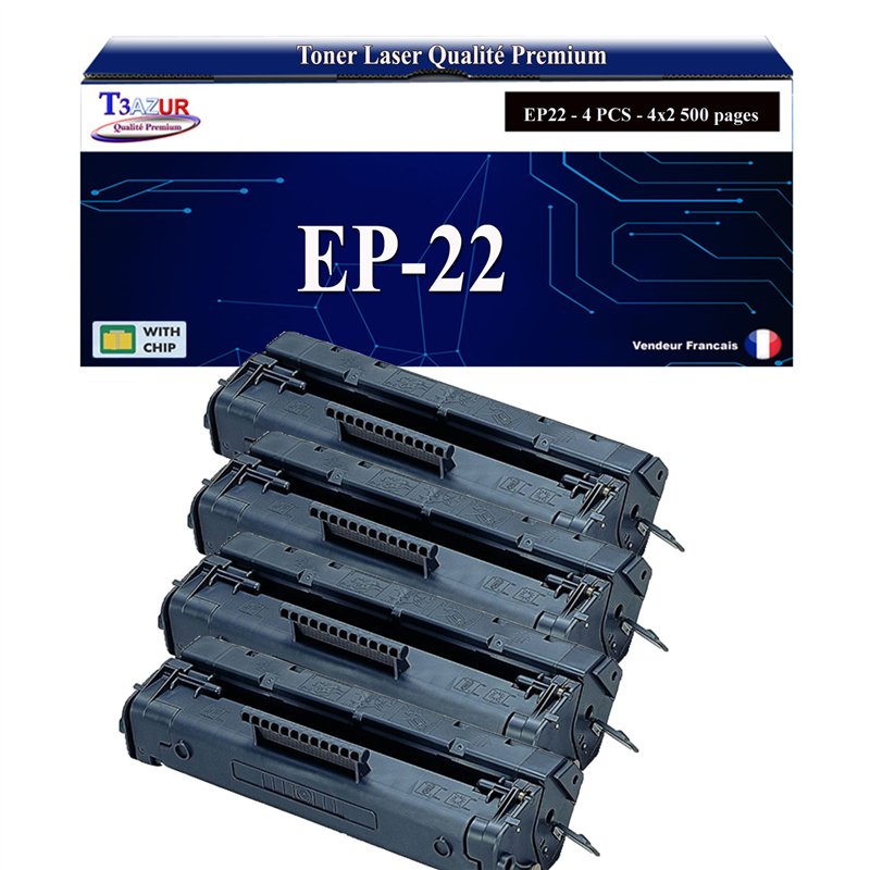 4x Toners compatibles Canon EP22 (1550A003) - 2 500 pages 4x Toners compatibles Canon EP22 (1550A003) - 2 500 pages