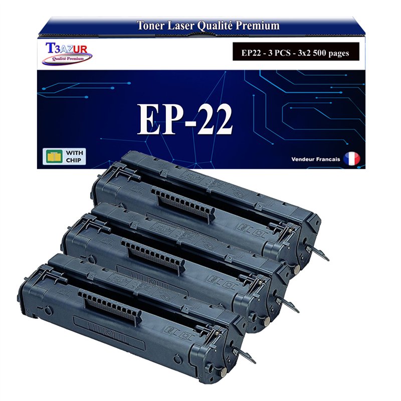 3x Toners compatibles Canon EP22 (1550A003) - 2 500 pages