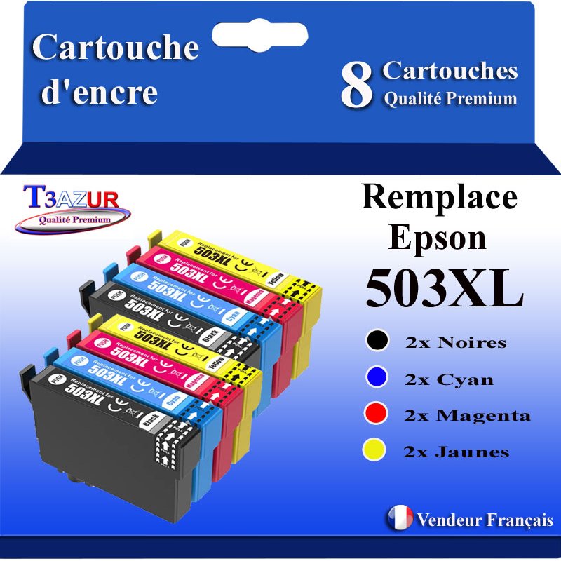 Lot de 5 cartouches compatibles Epson 503XL Lot de 5 cartouches compatibles Epson 503XL
