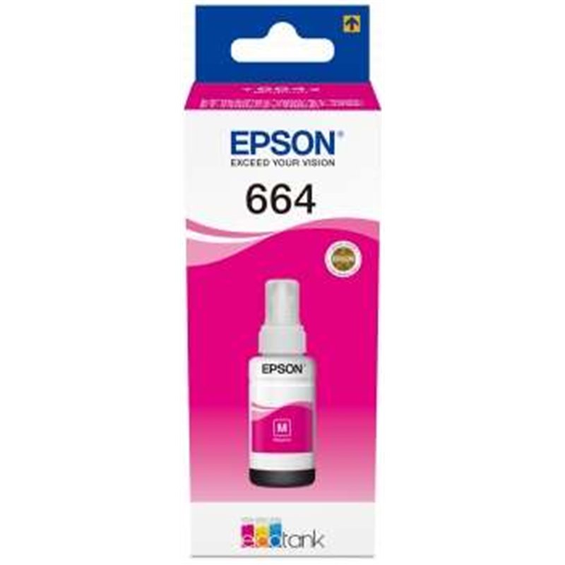 Bouteille d'encre magenta d'origine Epson T6643 - C13T664340 Bouteille d'encre magenta d'origine Epson T6643 - C13T664340
