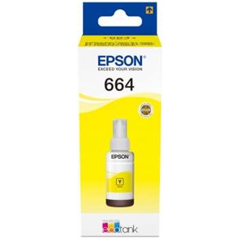 Bouteille d'encre jaune d'origine Epson T6644 - C13T664440 Bouteille d'encre jaune d'origine Epson T6644 - C13T664440