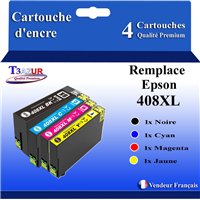 Lot de 4 Cartouches d'encre génériques Epson 408L