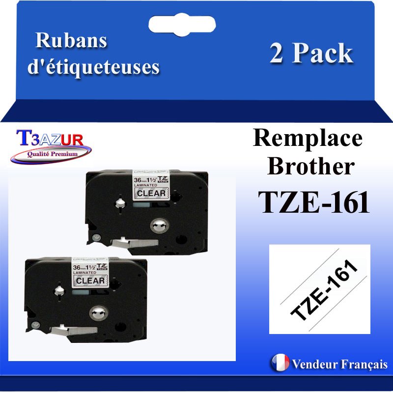 Ruban pour étiquettes laminé générique Brother TZe151 - Texte noir sur fond transparent - Largeur 24 mm x 8 mètres Ruban pour étiquettes laminé générique Brother TZe151 - Texte noir sur fond transparent - Largeur 24 mm x 8 mètres
