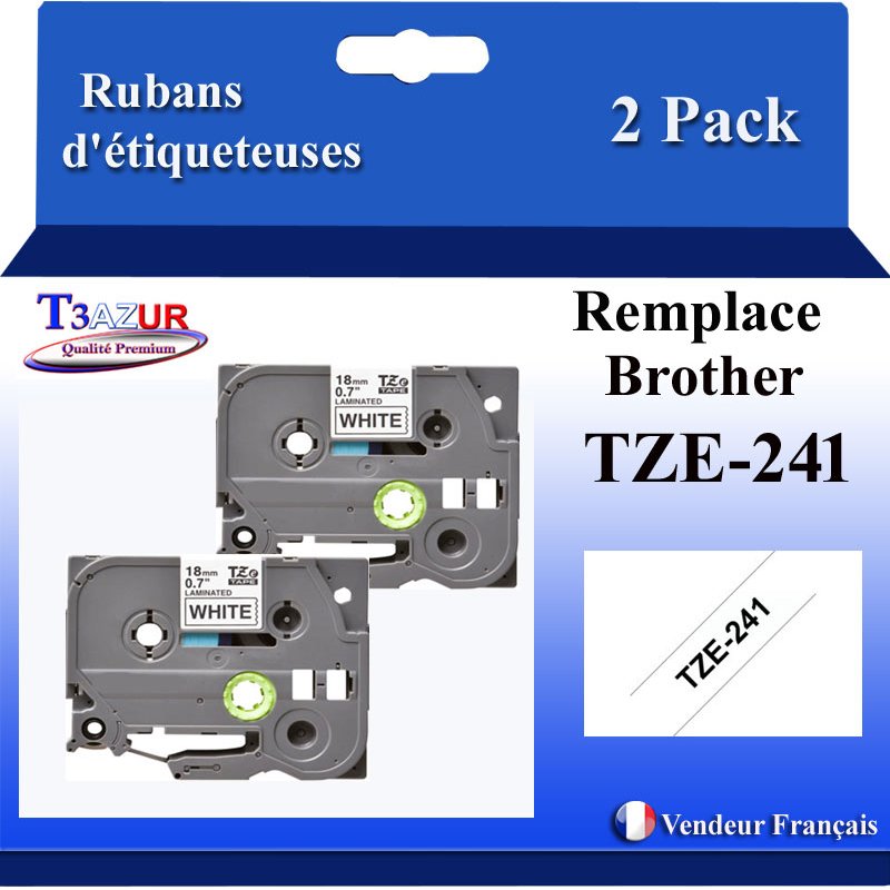 Ruban générique Brother TZE241 (TZ-241)- Noire/Blanche- 18mm * 8m Ruban générique Brother TZE241 (TZ-241)- Noire/Blanche- 18mm * 8m