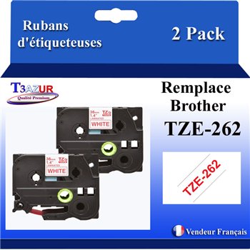 Ruban générique Brother TZE251 (TZ-251)- Noire/Blanche- 24mm * 8m