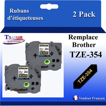 Ruban générique Brother TZE-335 (TZ-335)- Blanche/Noire- 12mm * 8m