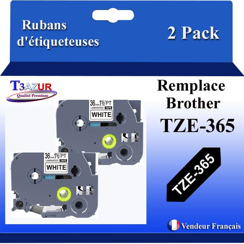 Ruban générique Brother TZE-335 (TZ-335)- Blanche/Noire- 12mm * 8m Ruban générique Brother TZE-335 (TZ-335)- Blanche/Noire- 12mm * 8m