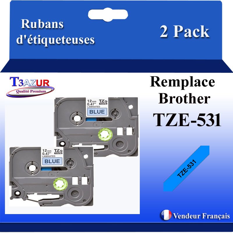 Ruban générique Brother TZE-531 (TZ-531)- Noire/Bleue- 12mm * 8m Ruban générique Brother TZE-531 (TZ-531)- Noire/Bleue- 12mm * 8m