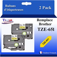 Ruban générique Brother TZE-631 (TZ-631)- Noire/Jaune-12mm * 8m