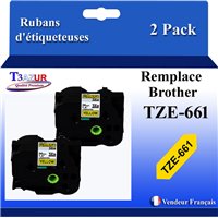 Ruban générique Brother TZE-631 (TZ-631)- Noire/Jaune-12mm * 8m
