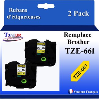 Ruban générique Brother TZE-631 (TZ-631)- Noire/Jaune-12mm * 8m