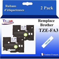 Ruban générique Brother TZE-731 (TZ-731)- Noire/Vert - 12mm * 8m