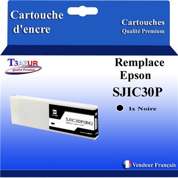 Cartouche d'encre pigmentée générique Epson SJIC30P (C33S020639/SJIC30P(K)) Noire