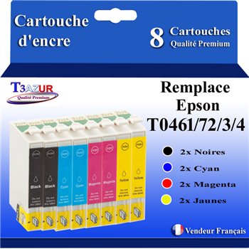 Lot de 4 cartouches compatibles Epson T0461 / T0472 / T0473 / T0474
