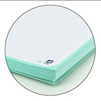 Lot de 10 Cahier à spirales Oxford Europeanbook 1, format A4+, quadrillé 5 x 5 mm, 80 feuilles, bande colorée - Menthe glacée