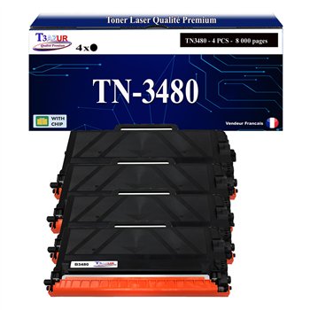 Lot de 3 Toners compatibles Brother TN3430/ TN3480 - 8 000 pages