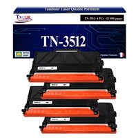 2x Toners compatibles Brother TN3512 Noir- 12 000 pages