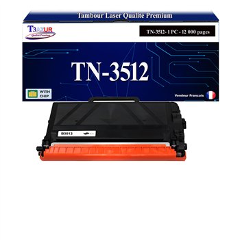 Toner compatible Brother TN3512 Noir- 12 000 pages