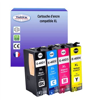 Cartouche d'encre générique Epson T40D1 (C13T40D140 / C13T40C140) - Noire (66ml)