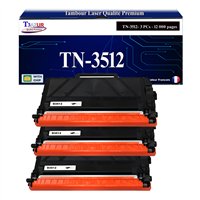 2x Toners compatibles Brother TN3512 Noir- 12 000 pages