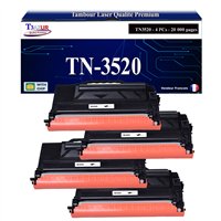 2x Toners compatibles Brother TN3520 Noir- 20 000 pages
