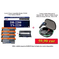 4 Toners+Tambour compatible Brother TN2220 / DR2200