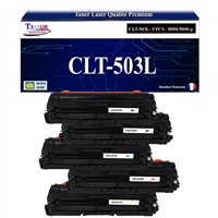 Lot de 4 Toners compatibles Samsung CLT-K503L, CLT-C503L, CLT-M503L, CLT-Y503L