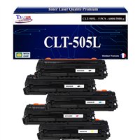 Lot de 4 Toners compatibles Samsung CLT-K505L, CLT-C505L, CLT-M505L, CLT-Y505L