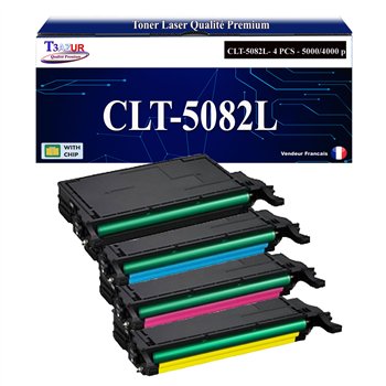 Lot de 4 Toners compatibles Samsung CLP620 / CLP670