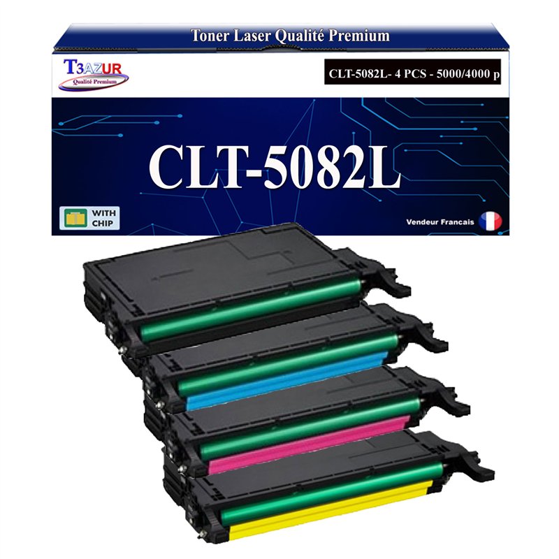 Lot de 4 Toners compatibles Samsung CLP620 / CLP670