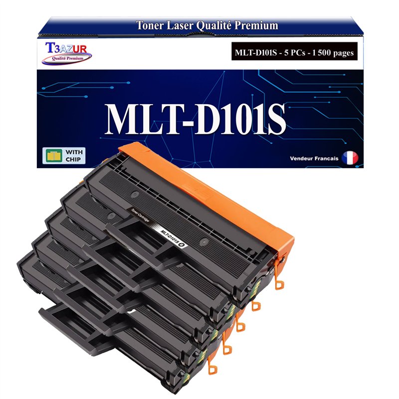 Lot de 4 Toners compatibles Samsung ML2160/ SCX3405 (MLT-D101S/SU696A) - 1 500 pages Lot de 4 Toners compatibles Samsung ML2160/ SCX3405 (MLT-D101S/SU696A) - 1 500 pages