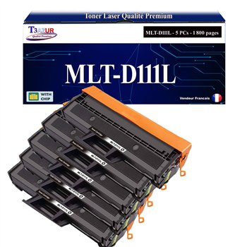 Lot de 4 Toners compatibles Samsung MLT-D111L/MLT-D111S (SU799A/SU810A) - 1 800 pages