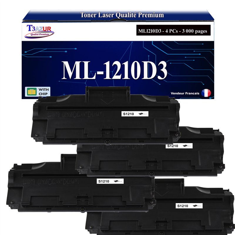Lot de 3 Toners compatibles Samsung ML1210 (ML-1210D3)- 3 000 pages