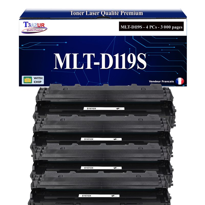 Lot de 3 Toners compatibles Samsung ML1610 / SCX4521 /ML2010 - 3 000 pages