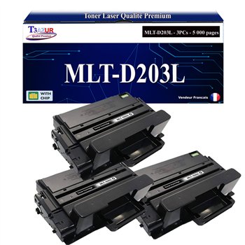 Lot de 2 Toners compatibles Samsung MLT-D203L/MLT-D203S (SU897A/SU911A) - 5 000 pages