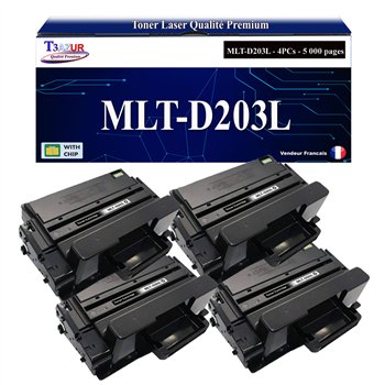 Lot de 2 Toners compatibles Samsung MLT-D203L/MLT-D203S (SU897A/SU911A) - 5 000 pages