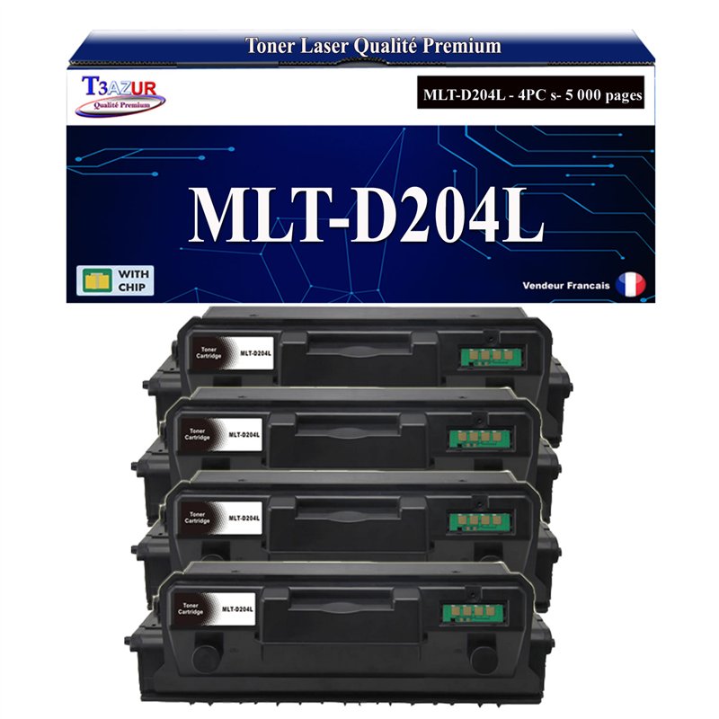 Lot de 2 Toners compatibles Samsung MLT-D204 - 5 000 pages