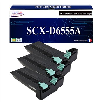 Lot de 2 Toners compatibles Samsung SCX6555N/SCX6545N (SCX-D6555A/SV208A)- 25 000 pages